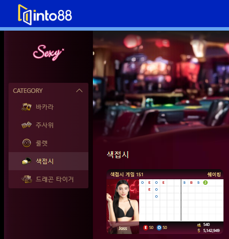 인투88 섹시 색접시