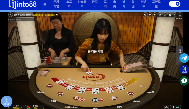 인투88 에볼루션 바카라
